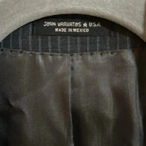 John Varvatos Gray Striped Wool Blazer Suit Jacket Size 40L - Picture 9 of 10